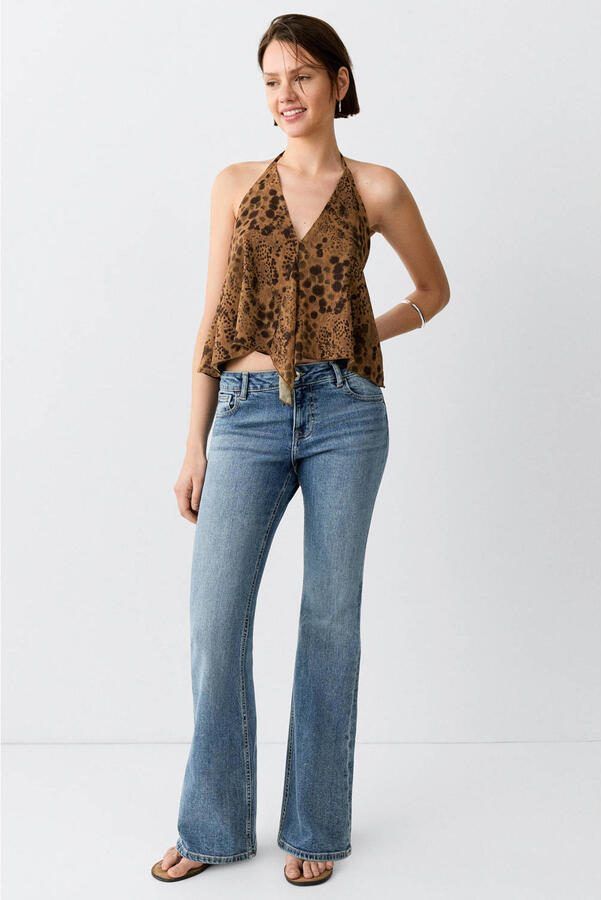 MANGO TEEN flared jeans mediumblauw
