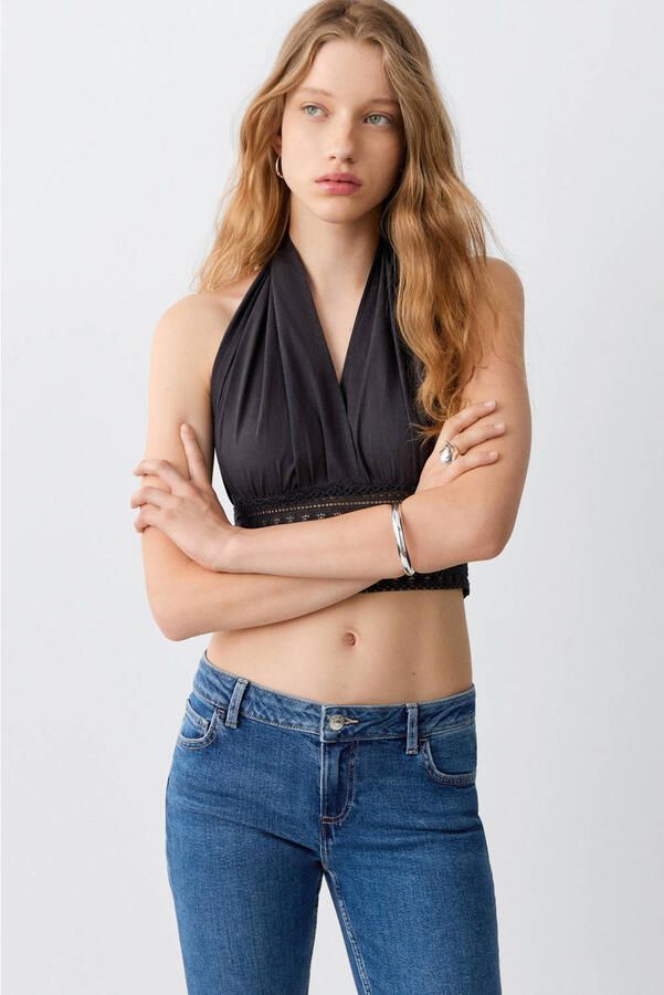 MANGO TEEN flared jeans mediumblauw