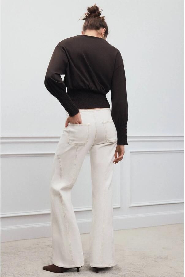 MANGO TEEN flared jeans naturel wit