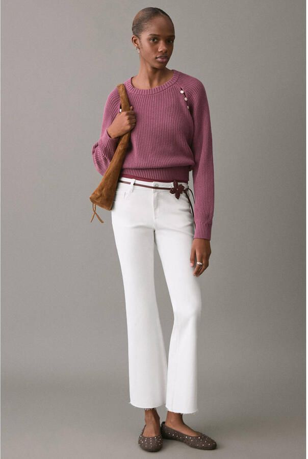 MANGO TEEN flared jeans wit