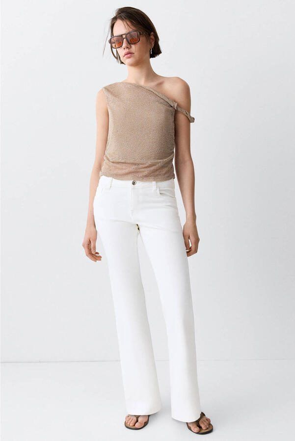 MANGO TEEN flared jeans wit
