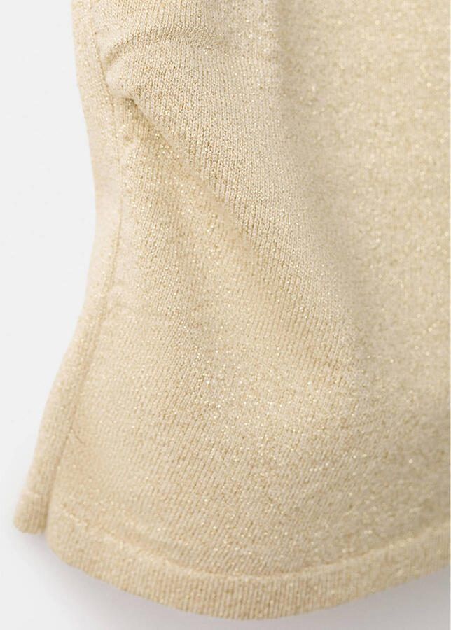 MANGO TEEN gebreide overslagtop goud - Foto 2