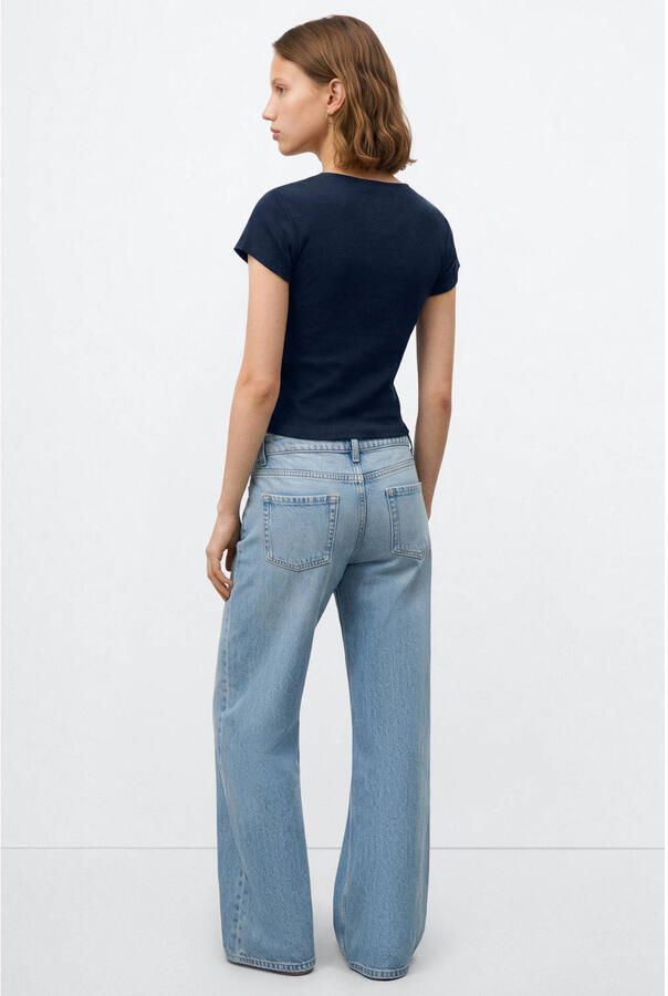 MANGO TEEN gebreide top donkerblauw - Foto 2