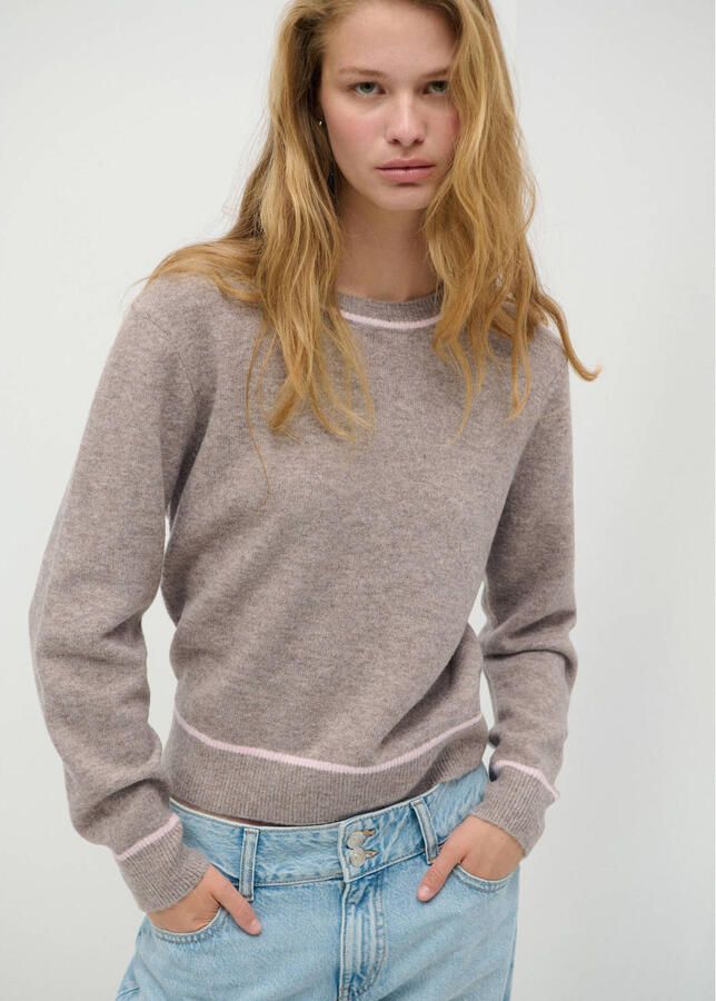 MANGO TEEN gebreide trui bruin
