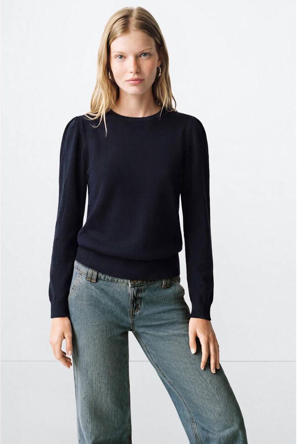 MANGO TEEN gebreide trui donkerblauw