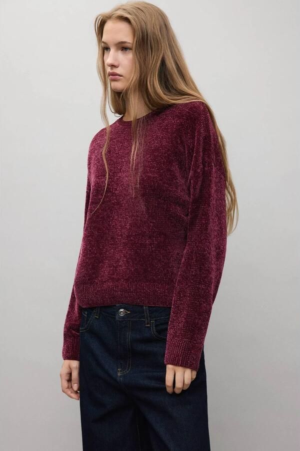 MANGO TEEN gebreide trui donkerrood - Foto 3