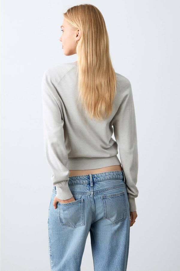 MANGO TEEN gebreide trui grijs - Foto 3
