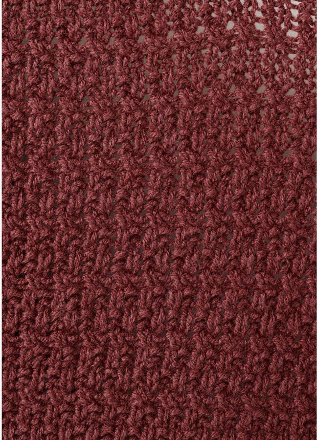 MANGO TEEN gebreide trui met open rug donkerrood - Foto 2