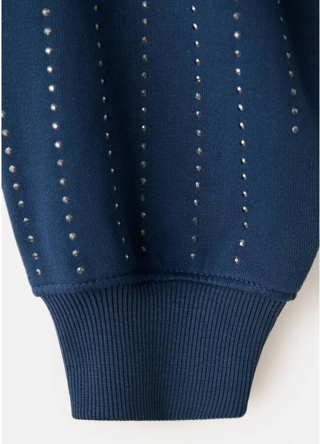 MANGO TEEN gebreide trui met strass-steentjes donkerblauw Sweater Effen maat 152(XXS) - Foto 2