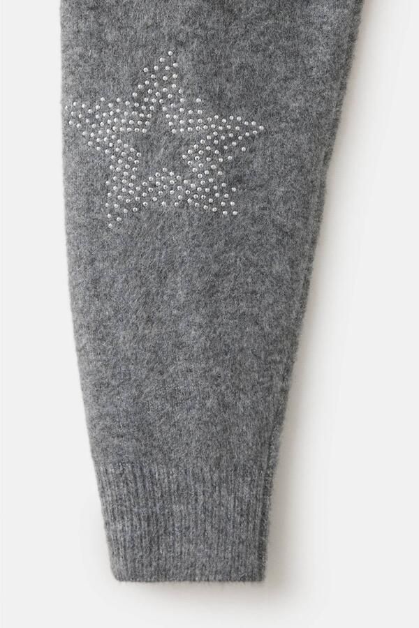 MANGO TEEN gebreide trui met studs en wol grijs - Foto 3