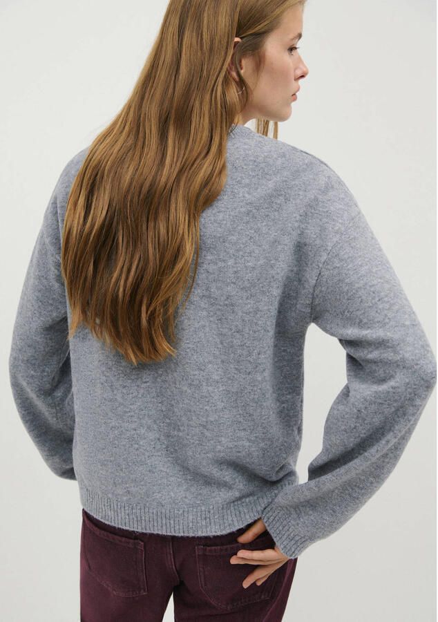 MANGO TEEN gebreide trui met wol grijs - Foto 2