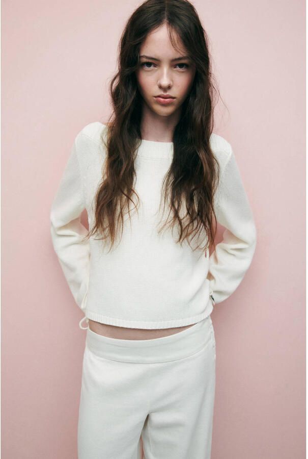 MANGO TEEN gebreide trui wit