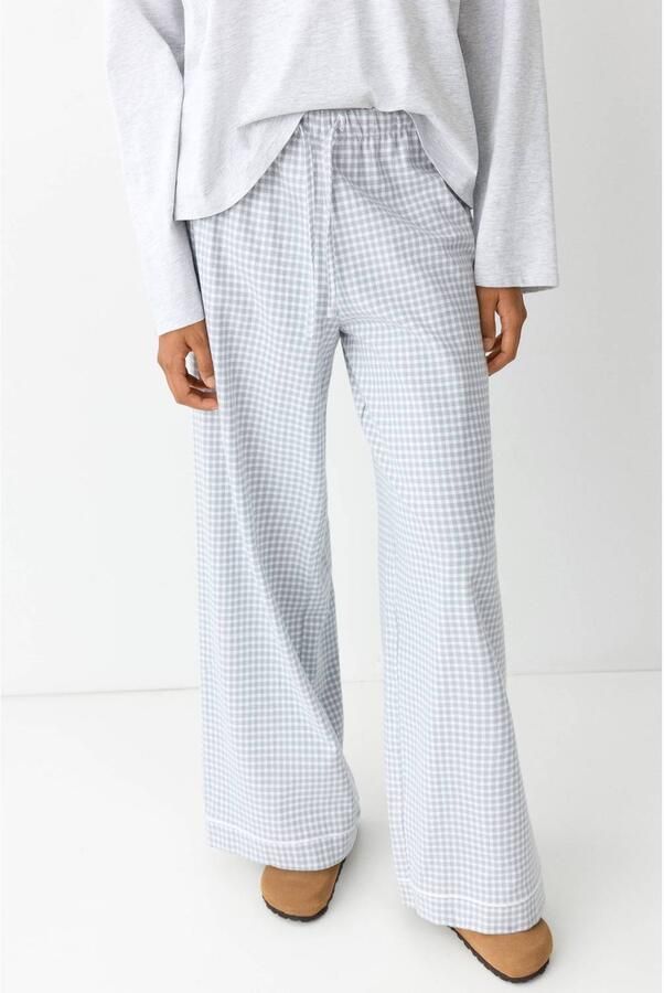 MANGO TEEN geruite pyjama pastelgrijs - Foto 2