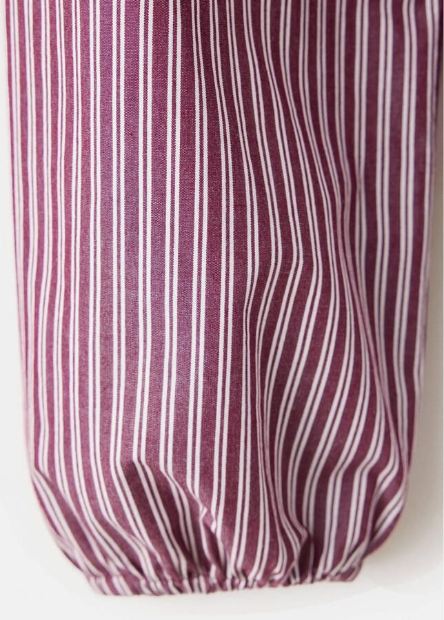 MANGO TEEN gestreepte blouse donkerrood wit - Foto 3