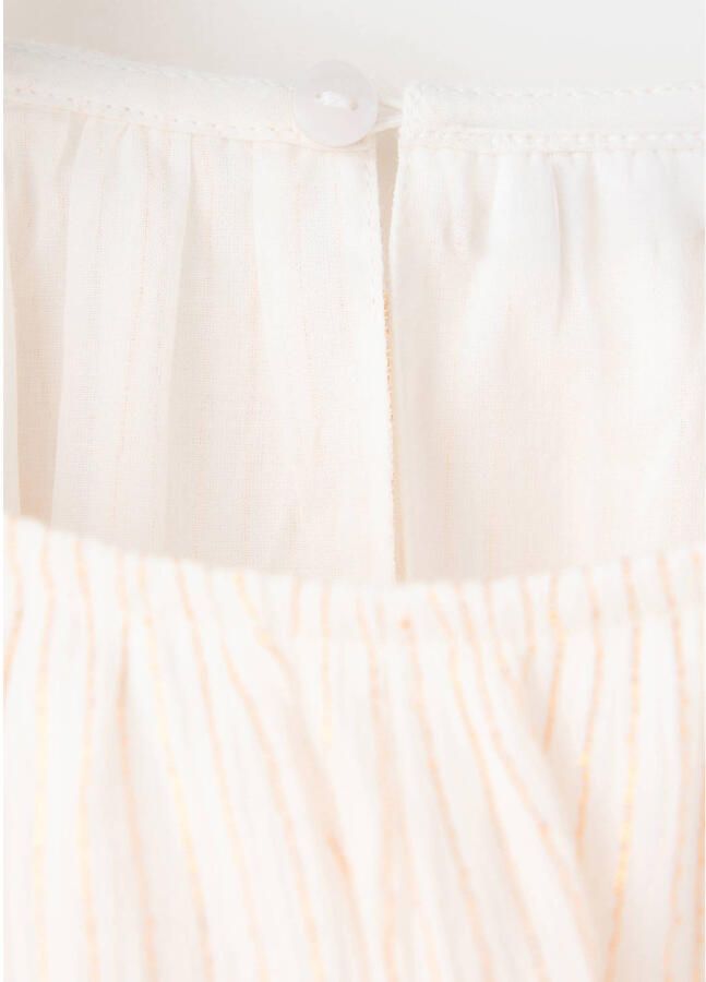 MANGO TEEN gestreepte blouse met kraaltjes wit - Foto 3