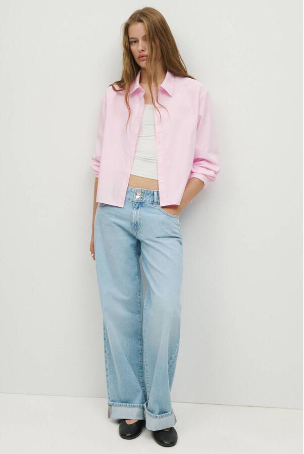 MANGO TEEN gestreepte blouse roze - Foto 2