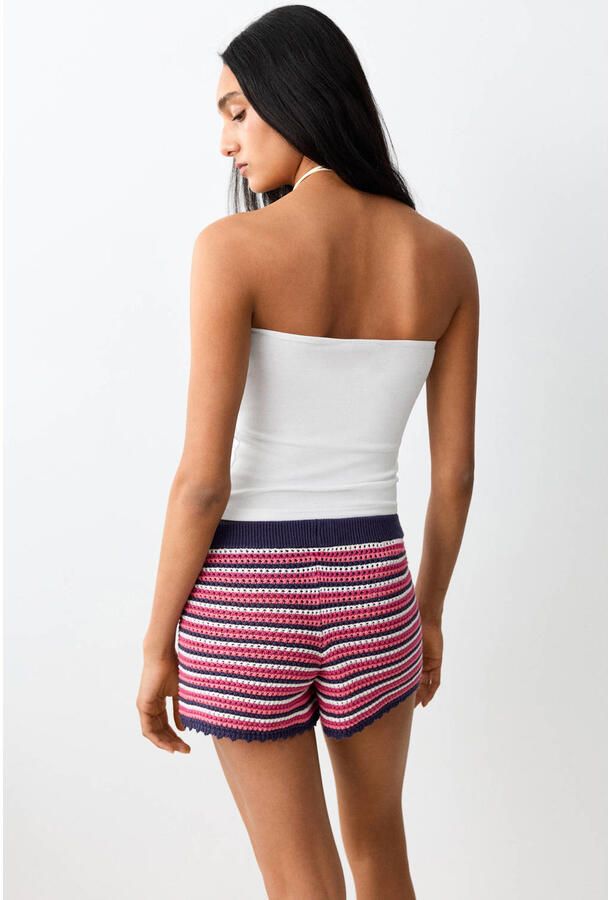 MANGO TEEN gestreepte casual short roze - Foto 3