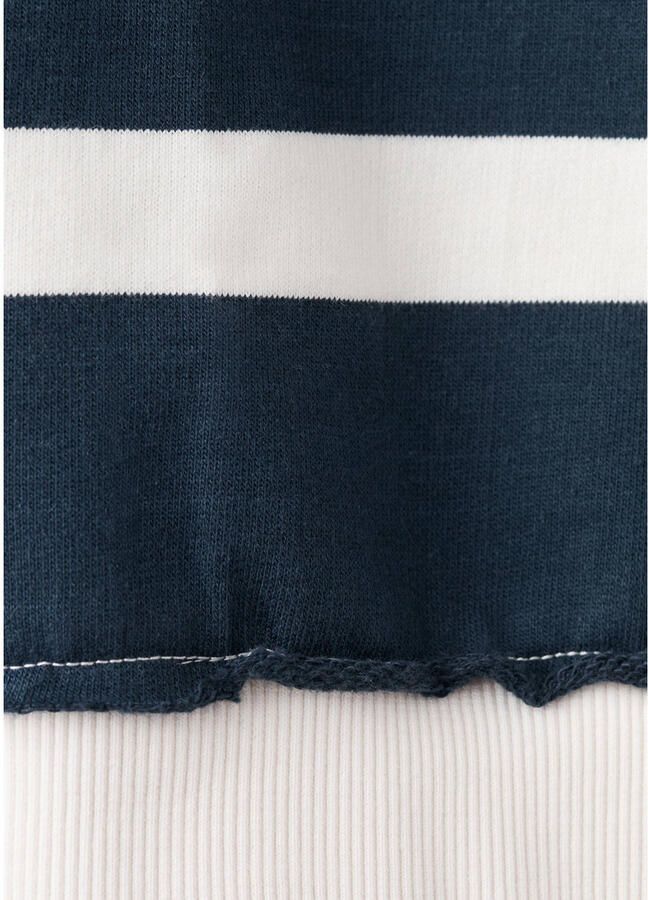 MANGO TEEN gestreepte cropped trui donkerblauw - Foto 2