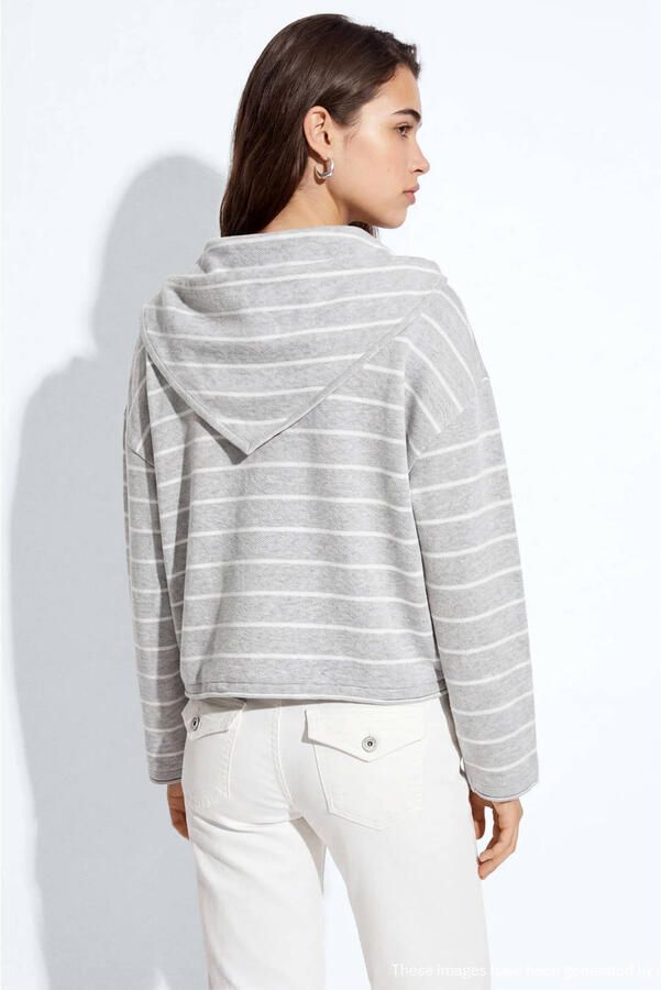 MANGO TEEN gestreepte longsleeve grijs - Foto 3