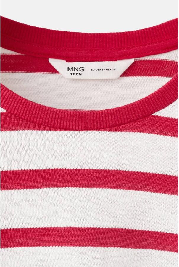 MANGO TEEN gestreepte longsleeve rood - Foto 2