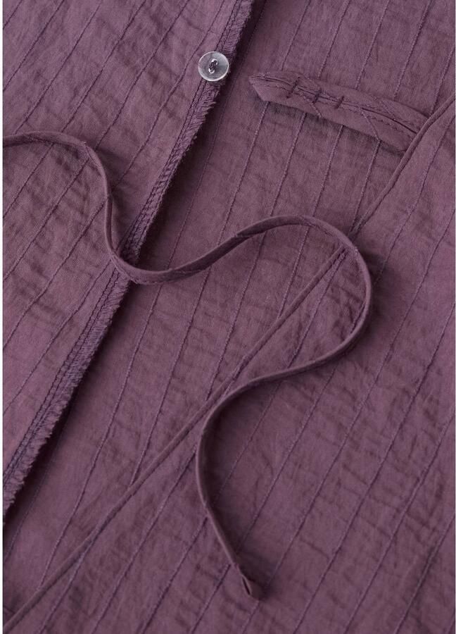 MANGO TEEN gestreepte overslagtop aubergine - Foto 2