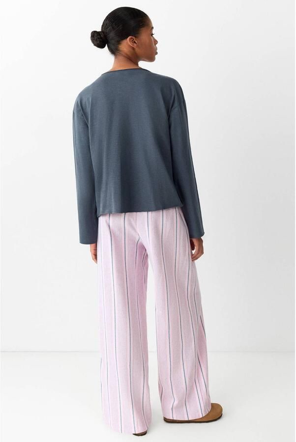 MANGO TEEN gestreepte pyjama blauw roze - Foto 3