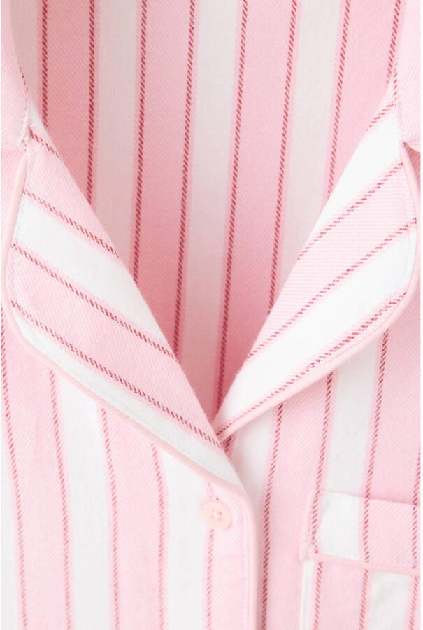 MANGO TEEN gestreepte pyjama lichtroze ecru - Foto 2