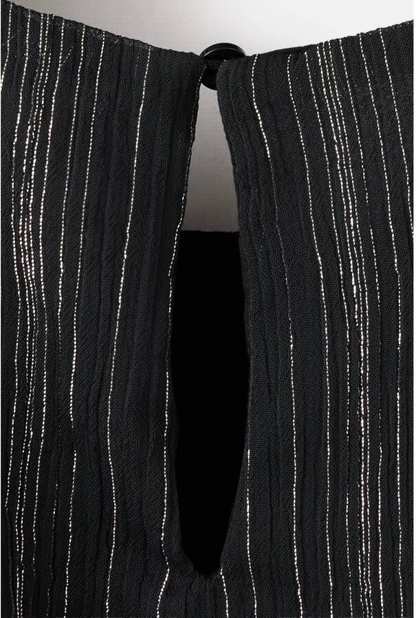 MANGO TEEN gestreepte top met glitters zwart - Foto 2