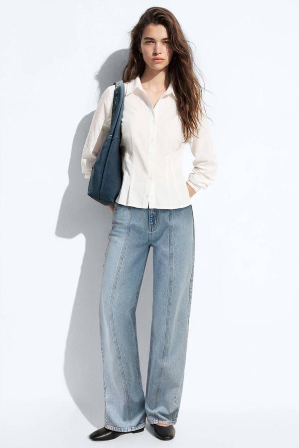 MANGO TEEN getailleerde blouse wit - Foto 3