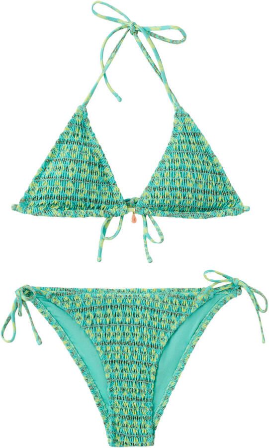 MANGO TEEN halter bikini all over print groen