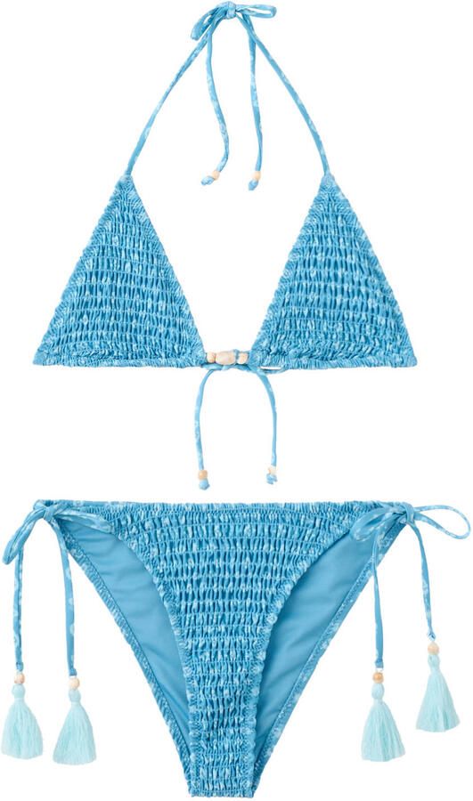 MANGO TEEN halter bikini blauw