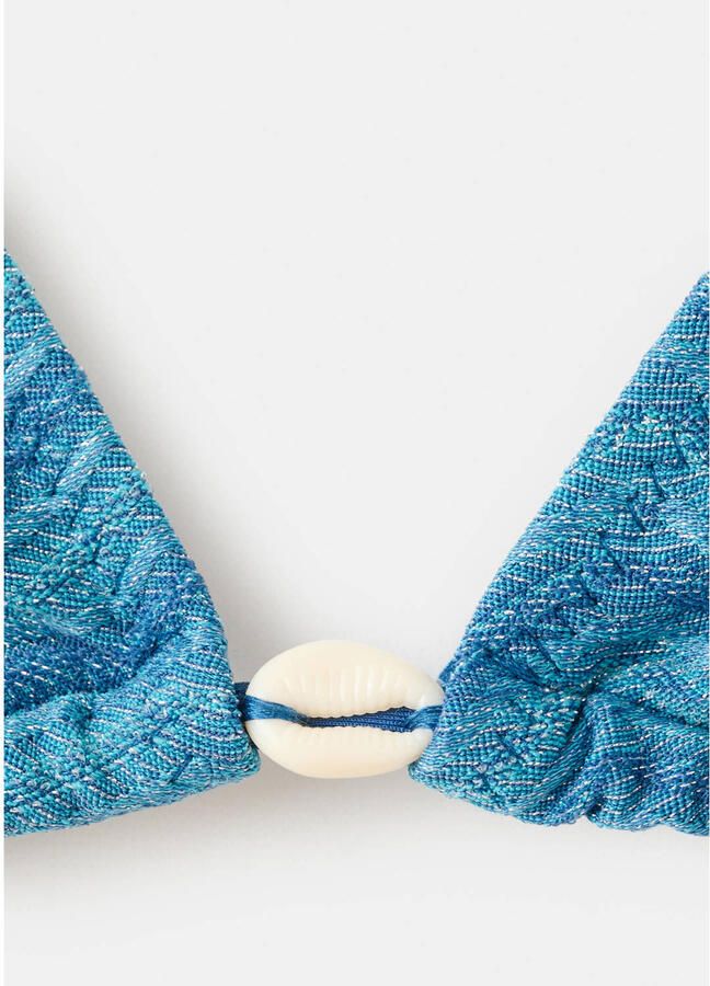MANGO TEEN halter bikini blauw - Foto 2