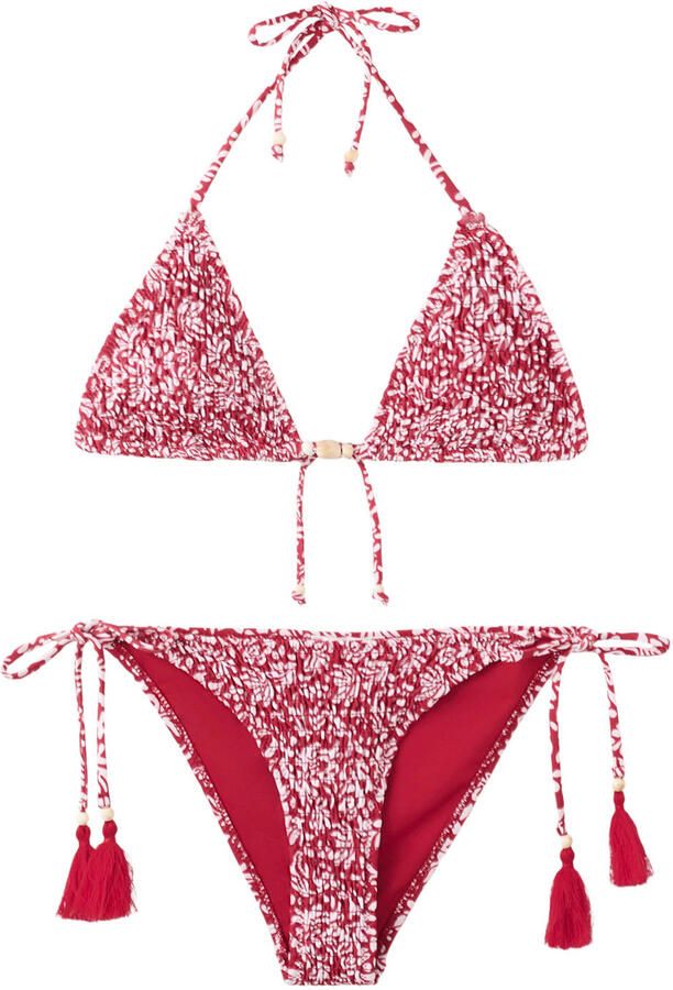 MANGO TEEN halter bikini donkerrood
