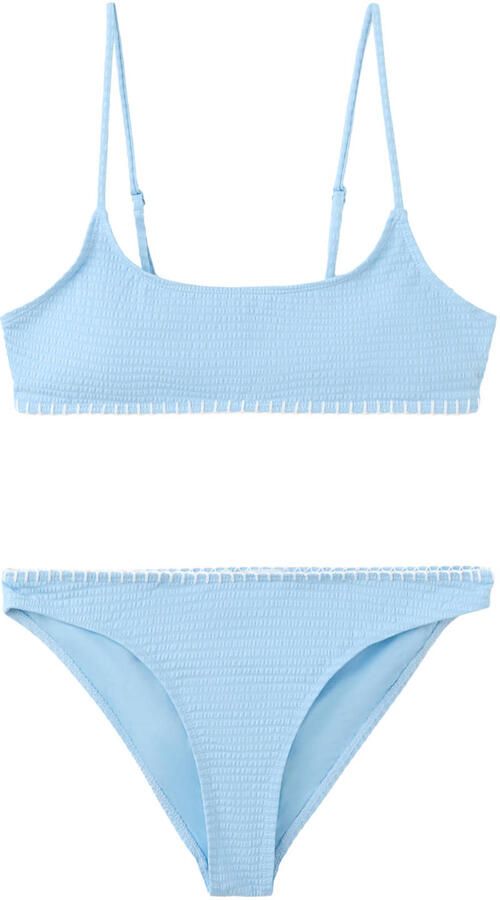 MANGO TEEN halter bikini lichtblauw