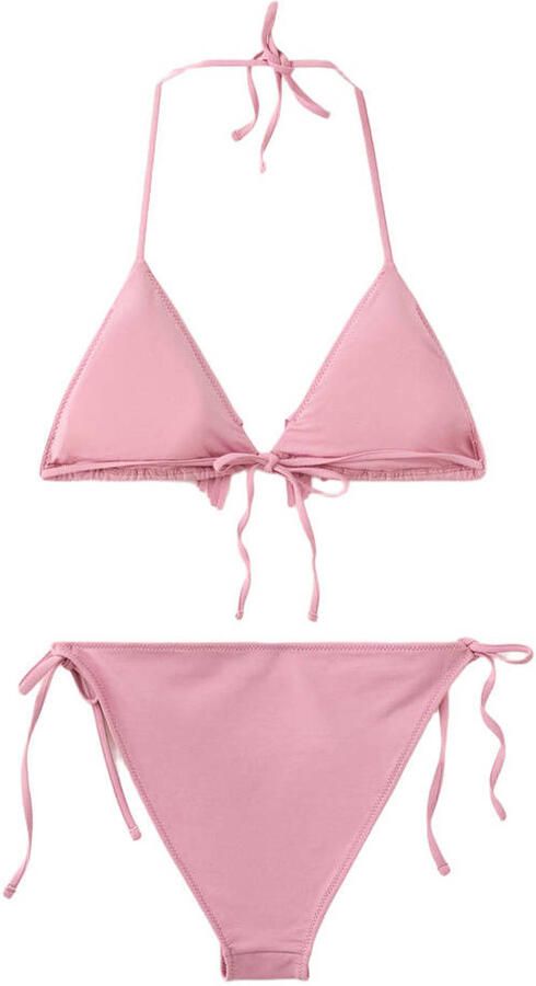 MANGO TEEN halter bikini met franjes