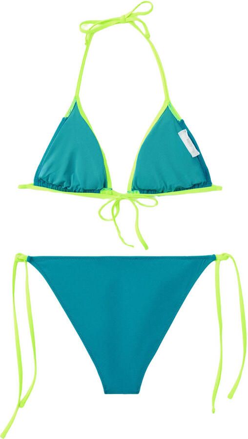 MANGO TEEN halter bikini petrol limegroen - Foto 3