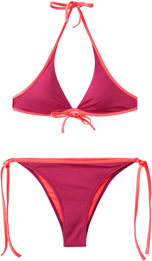 MANGO TEEN halter bikini roze oranje