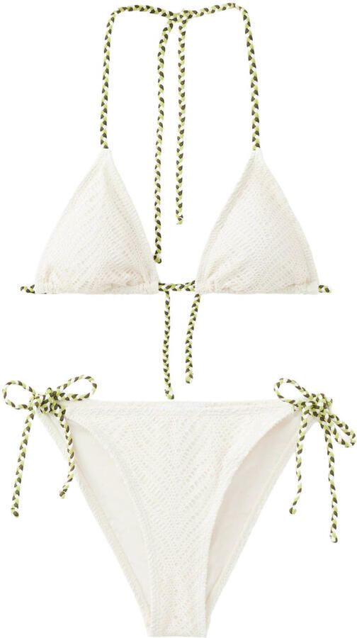 MANGO TEEN halter bikini wit