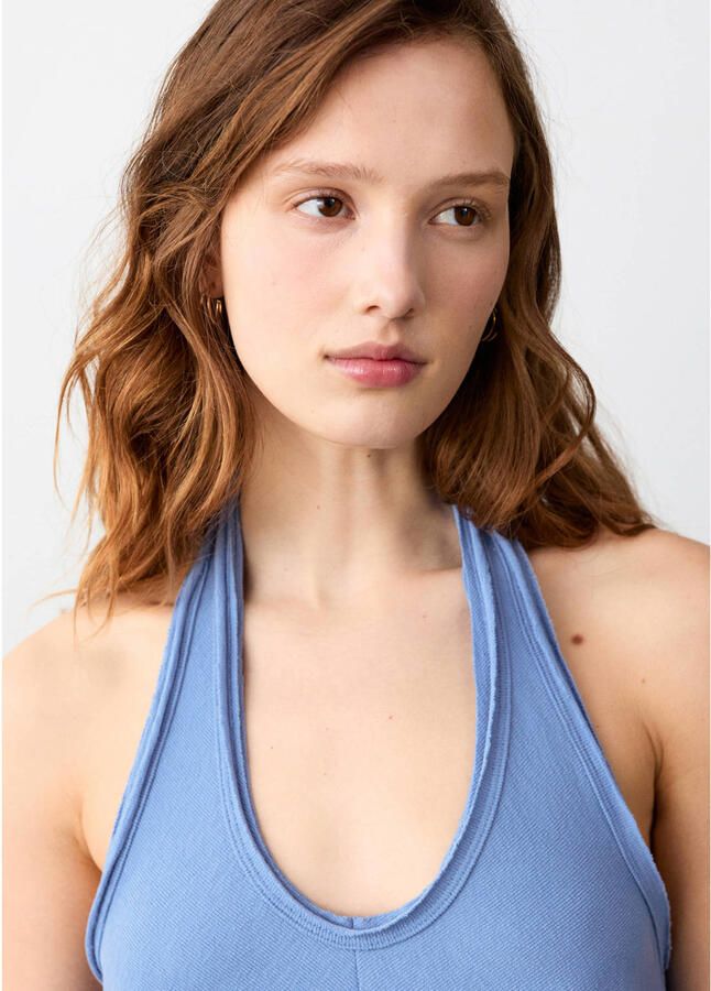 MANGO TEEN halterjurk blauw - Foto 3