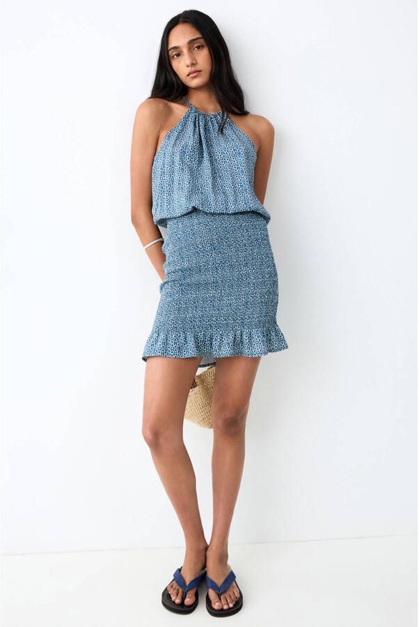MANGO TEEN halterjurk donkerblauw - Foto 2