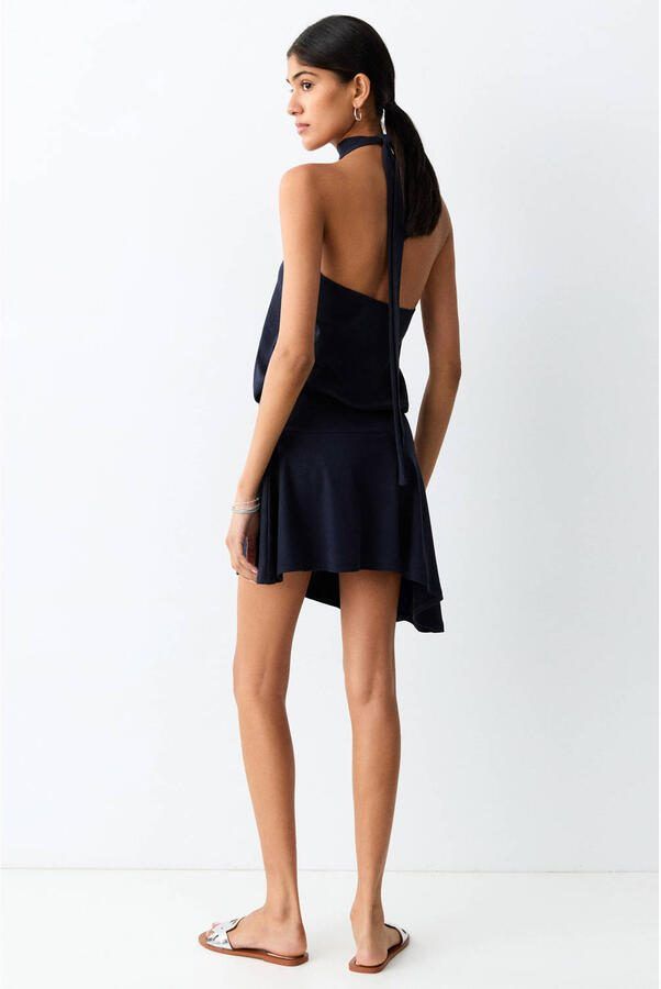 MANGO TEEN halterjurk donkerblauw - Foto 3
