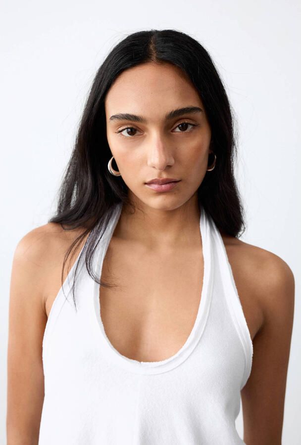 MANGO TEEN halterjurk wit - Foto 3