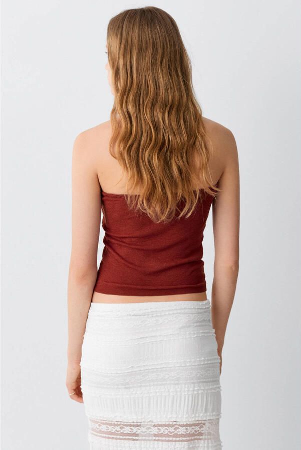 MANGO TEEN haltertop bruin - Foto 3