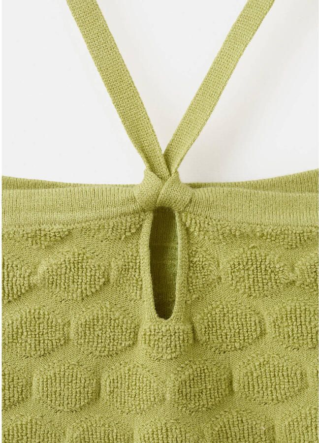 MANGO TEEN haltertop met textuur groen - Foto 2