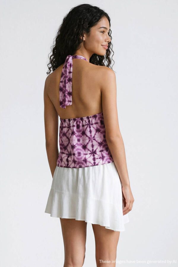 MANGO TEEN haltertop paars - Foto 2