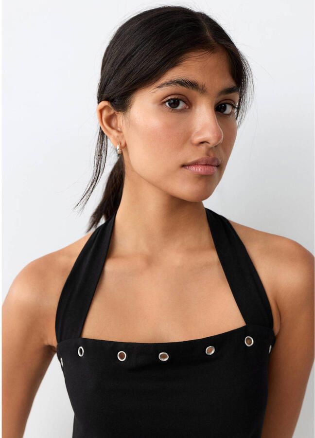 MANGO TEEN haltertop zwart - Foto 2
