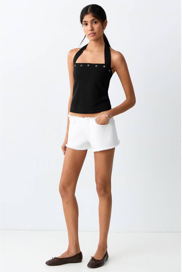 MANGO TEEN haltertop zwart - Foto 3