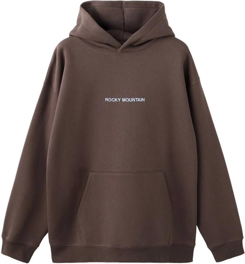 MANGO TEEN hoodie met backprint bruin