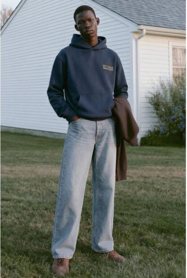 MANGO TEEN hoodie met tekst marineblauw - Foto 2