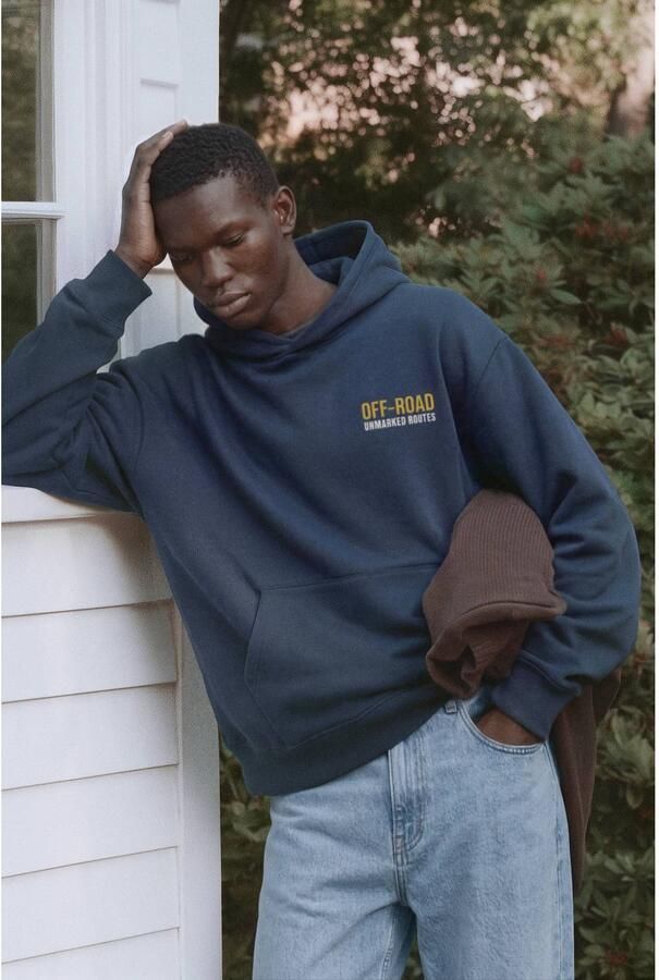MANGO TEEN hoodie met tekst marineblauw - Foto 3